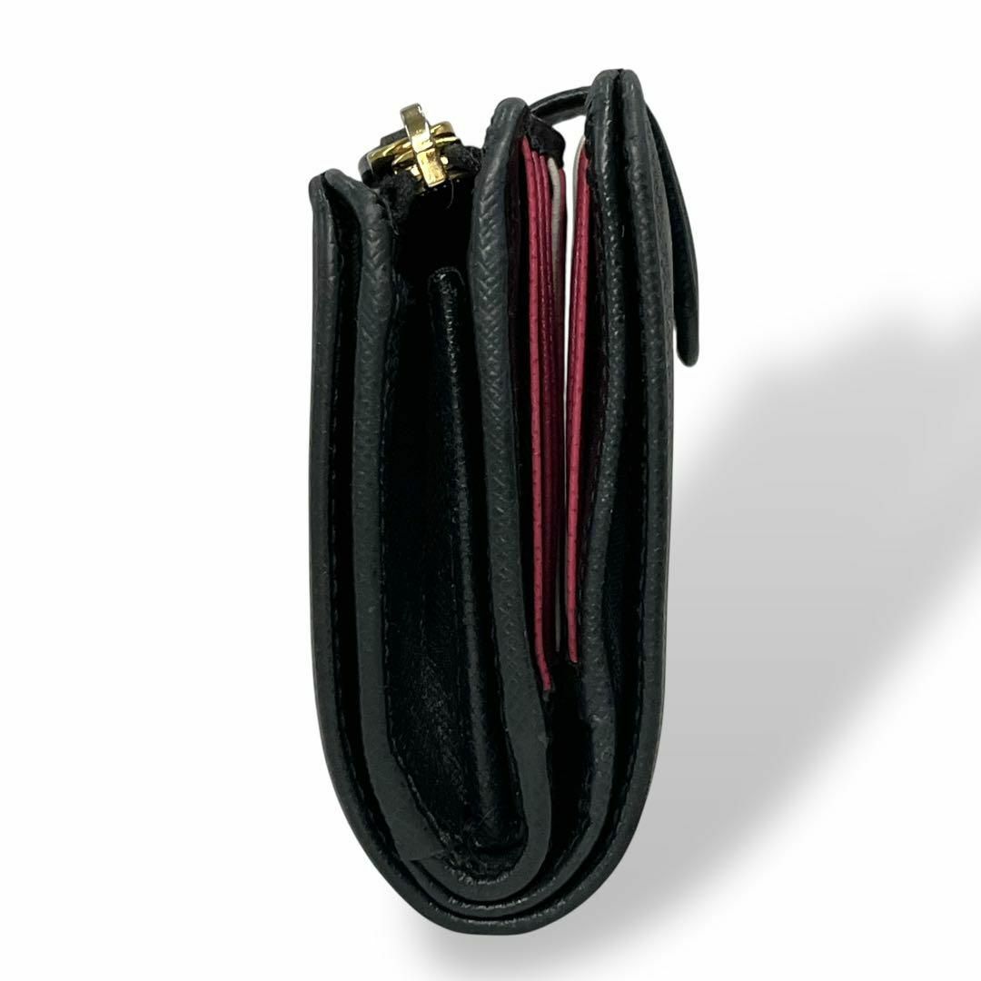 PRADA - プラダ 二つ折り財布 ゴールドロゴ L字ファスナー