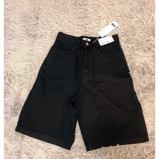 UNIQLO - 新品　ユニクロ　デニムバミューダショーツ　ハーフパンツ　24