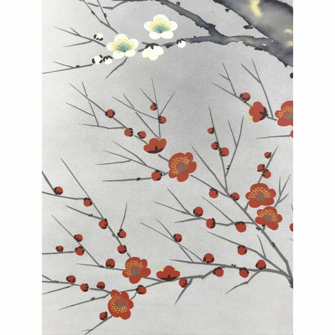 真作/郡賜泉/梅花鴬図/花鳥図/梅に鴬図/梅花小禽/掛軸☆宝船☆AE-272 真作/郡賜泉/梅花鴬図/梅に鴬図/早春図/梅花小