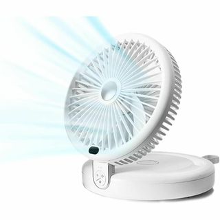 サーキュレーター 扇風機 DCモーター 静音強力 折りたたみ式 LEDライト付(ノーカラージャケット)
