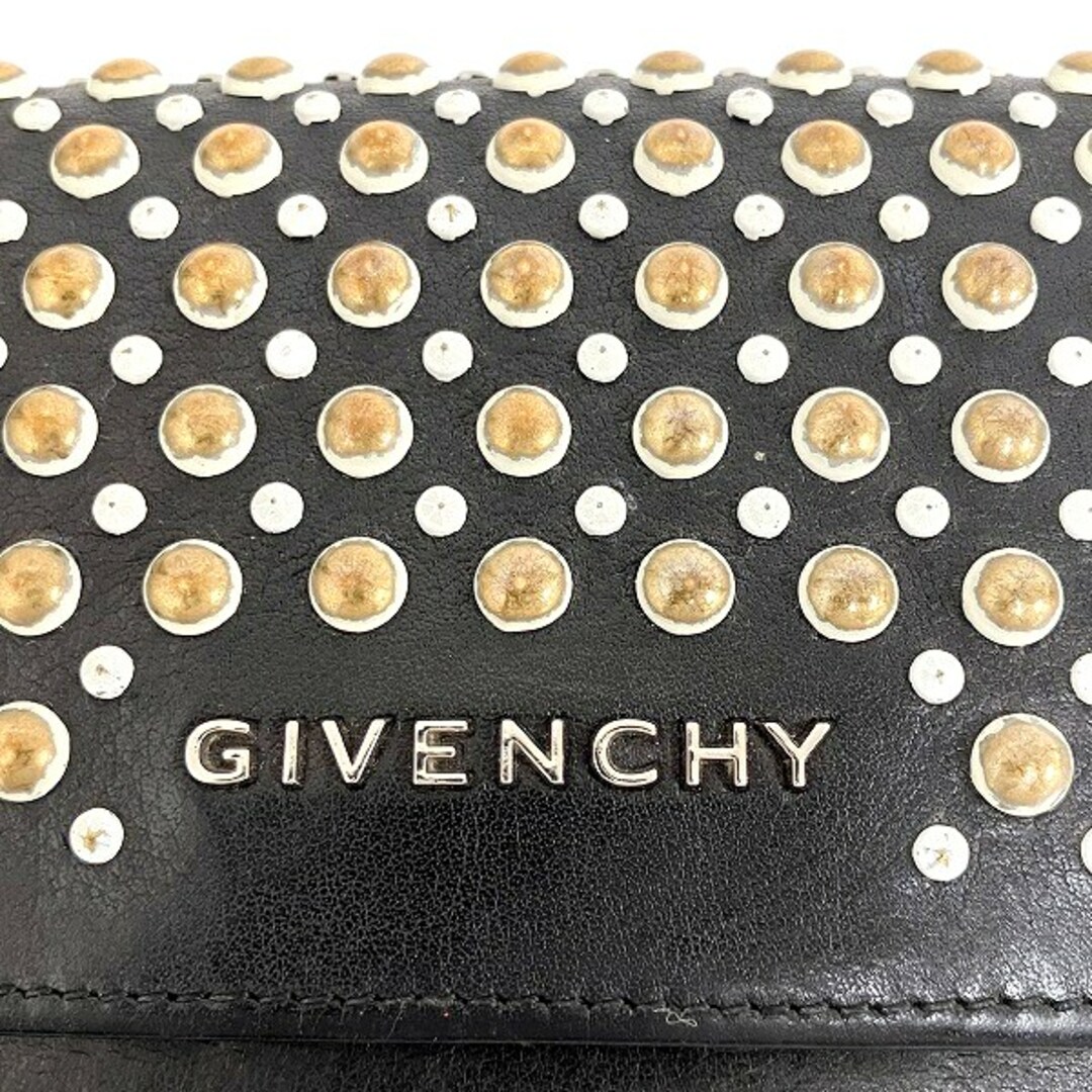 GIVENCHY - ジバンシィ ブラック スタッズ 長財布 2つ折り財布