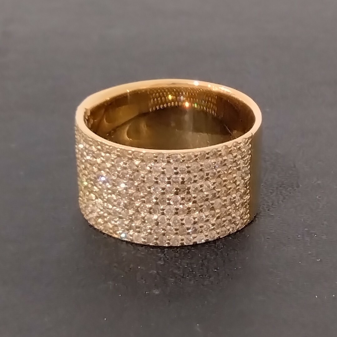 K18✨ダイヤ0.95ct✨パヴェスタイル✨リング✨幅広✨キラキラ✨リング✨✨  レディースのアクセサリー(リング(指輪))の商品写真