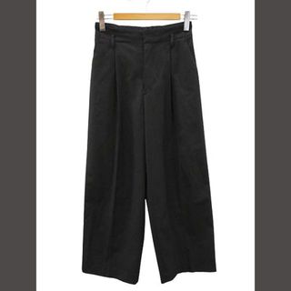 ニジュウサンク(23区)の23区 24SS コットンリネン オックスストレッチ ワイド パンツ 38 黒(その他)