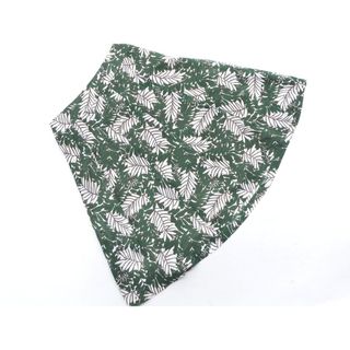 23区 - 23区 リーフ柄 Aライン 台形 スカート size38/白ｘ緑 ■◇ レディース