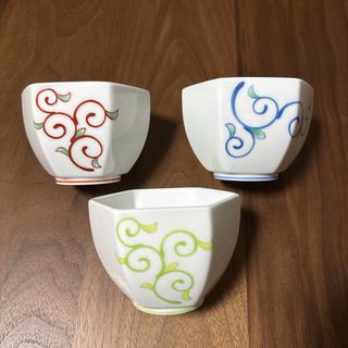 香蘭社　赤繪町工房　小鉢　3個セット(食器)