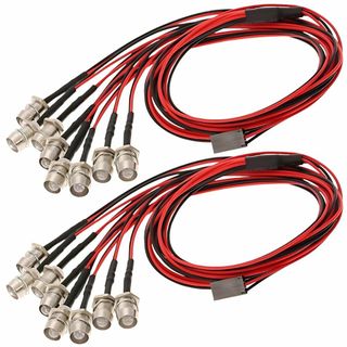 MagZen RCカー用 LEDライトキット 2本セット 8灯 5mm 白色 赤(その他)