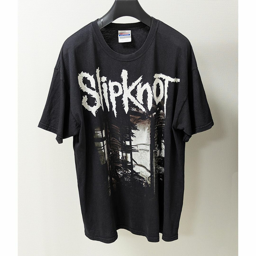 90'sヴィンテージバンドtシャツ スリップノット Hanes - スリップノット/バンドTシャツ XL(公式Slipknot00s