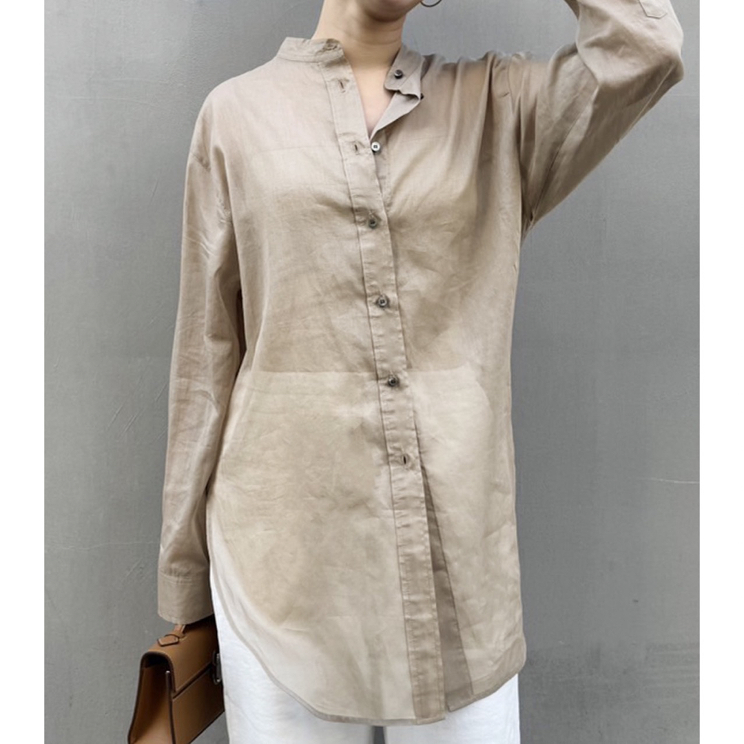 Plage(プラージュ)のR’IAM plage プラージュ シアーバンドカラーシャツ レディースのトップス(シャツ/ブラウス(長袖/七分))の商品写真