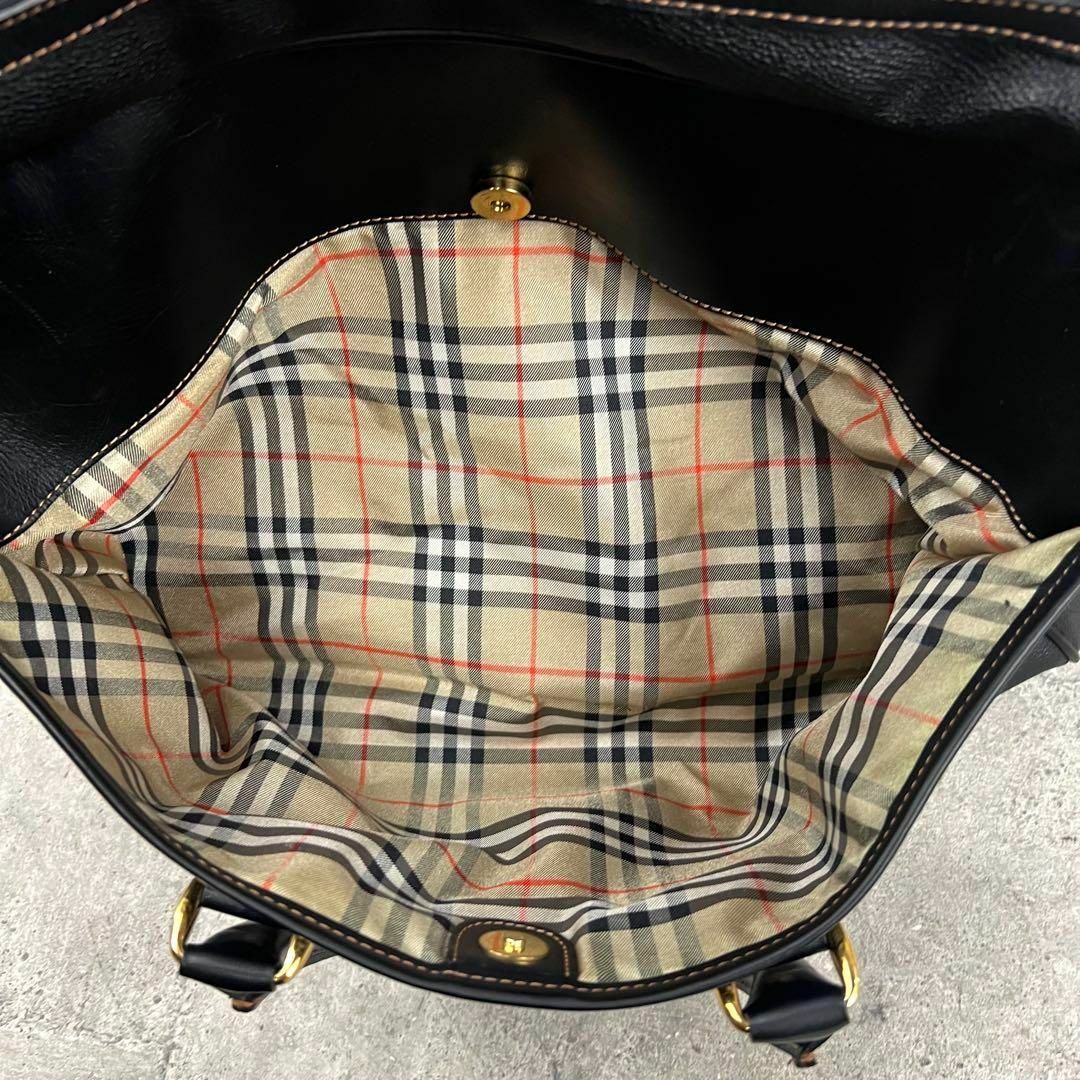 バーバリーゴルフ ボストンバッグ BURBERRY GOLF ブラックの通販