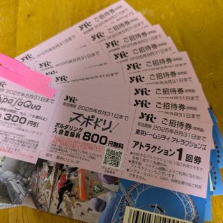 東京ドームシティ　アトラクションズ　乗物券１０枚(遊園地/テーマパーク)