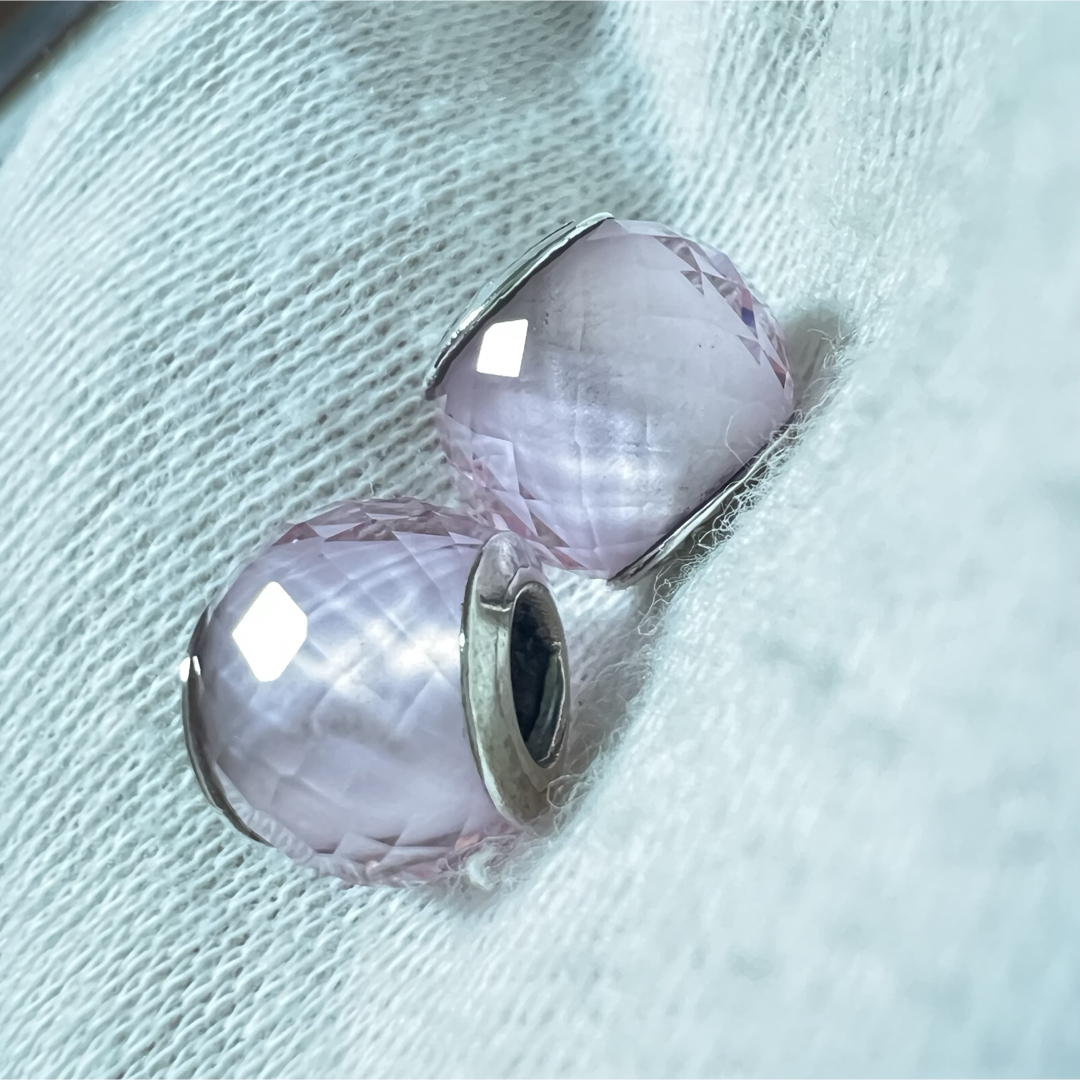 シルバーガラスチャーム レディースのアクセサリー(チャーム)の商品写真