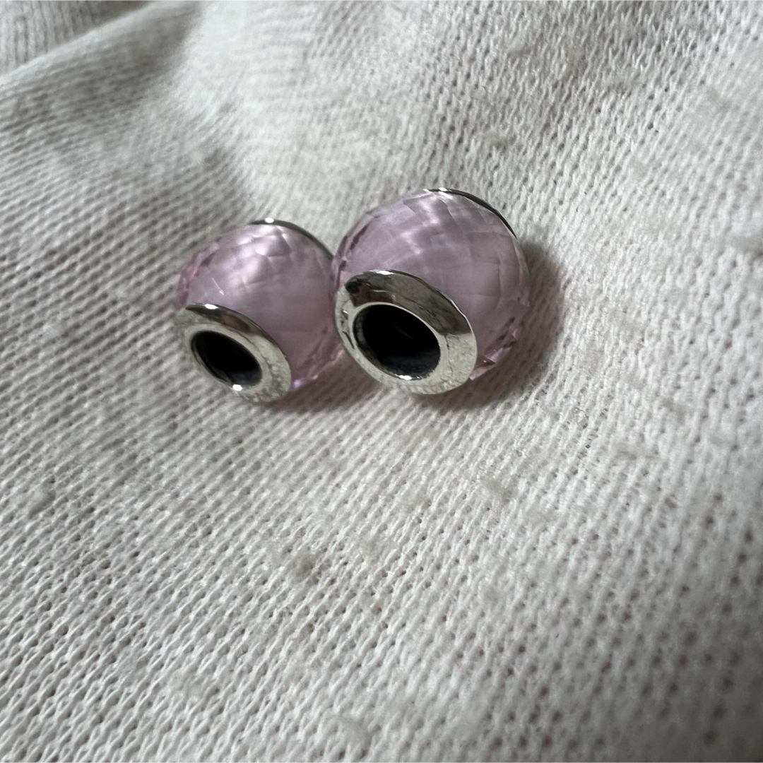 シルバーガラスチャーム レディースのアクセサリー(チャーム)の商品写真