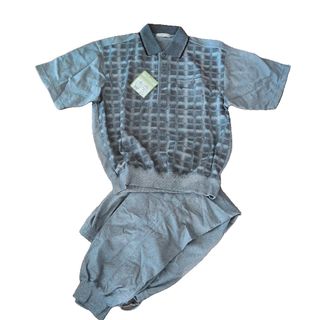 ルームウェア　半袖シャツとパンツセット グレー　メンズLL　パジャマ(シャツ)