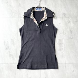 バーバリーブルーレーベル(BURBERRY BLUE LABEL)のBURBERRY BLUE LABEL ノースリーブポロシャツ ノバチェック(ポロシャツ)