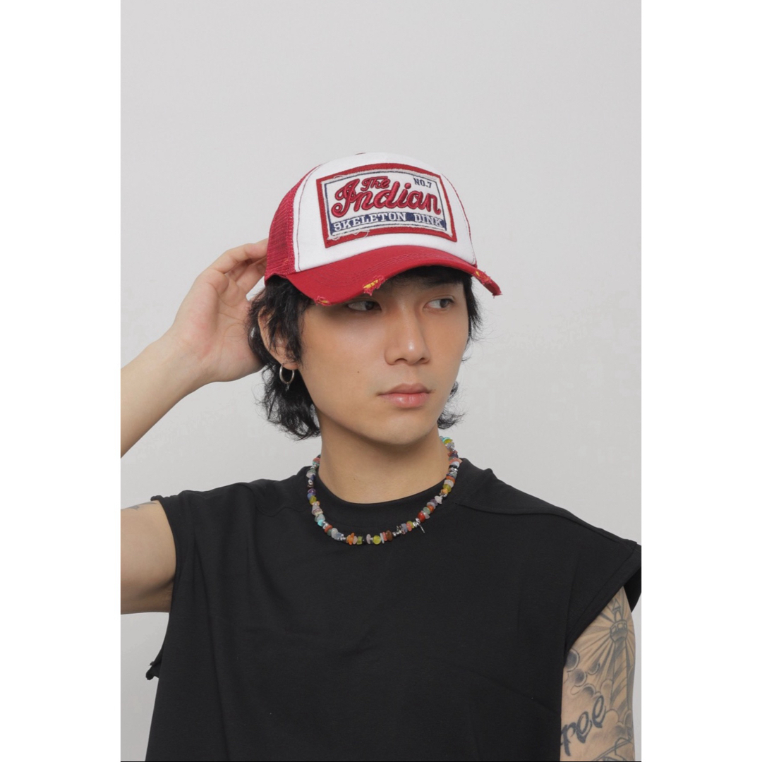 メッシュキャップ 帽子 ハット アメカジ ダメージ加工 ヴィンテージ 風 メンズ メンズの帽子(キャップ)の商品写真
