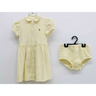 ラルフローレン(Ralph Lauren)のラルフローレン ブルマ付半袖ワンピース 90cm キッズ 女児 黄色【中古】【新入荷!】☆(ワンピース)