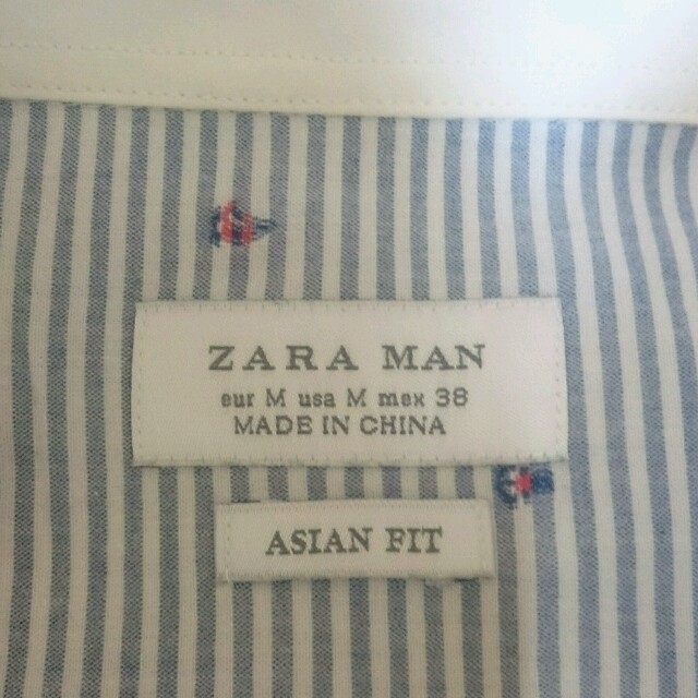 ZARA(ザラ)のザラ シャツ 水色 白色 ストライプ メンズのトップス(シャツ)の商品写真