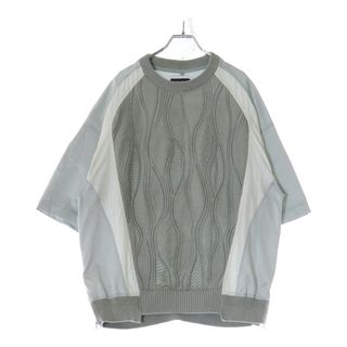 MAISON SPECIAL メゾンスペシャル  Prime-Over Puckering Short Sleeve Crew Neck Knit T-Shirt ショートスリーブクルーネックニット 半袖Tシャツ 11251411316(Tシャツ/カットソー(半袖/袖なし))