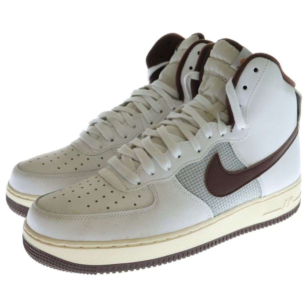 NIKE(ナイキ)のNIKE ナイキ AIR FORCE 1 HIGH WHITE AND LIGHT CHOCOLATE エアフォース1 ホワイトアンド ライトチョコレート ハイカットスニーカー US10.5/28.5cm DM0209-101 メンズの靴/シューズ(スニーカー)の商品写真