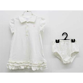ラルフローレン(Ralph Lauren)のラルフローレン ブルマ付半袖ワンピース 90cm キッズ 女児 白【中古】【新入荷!】☆(ワンピース)
