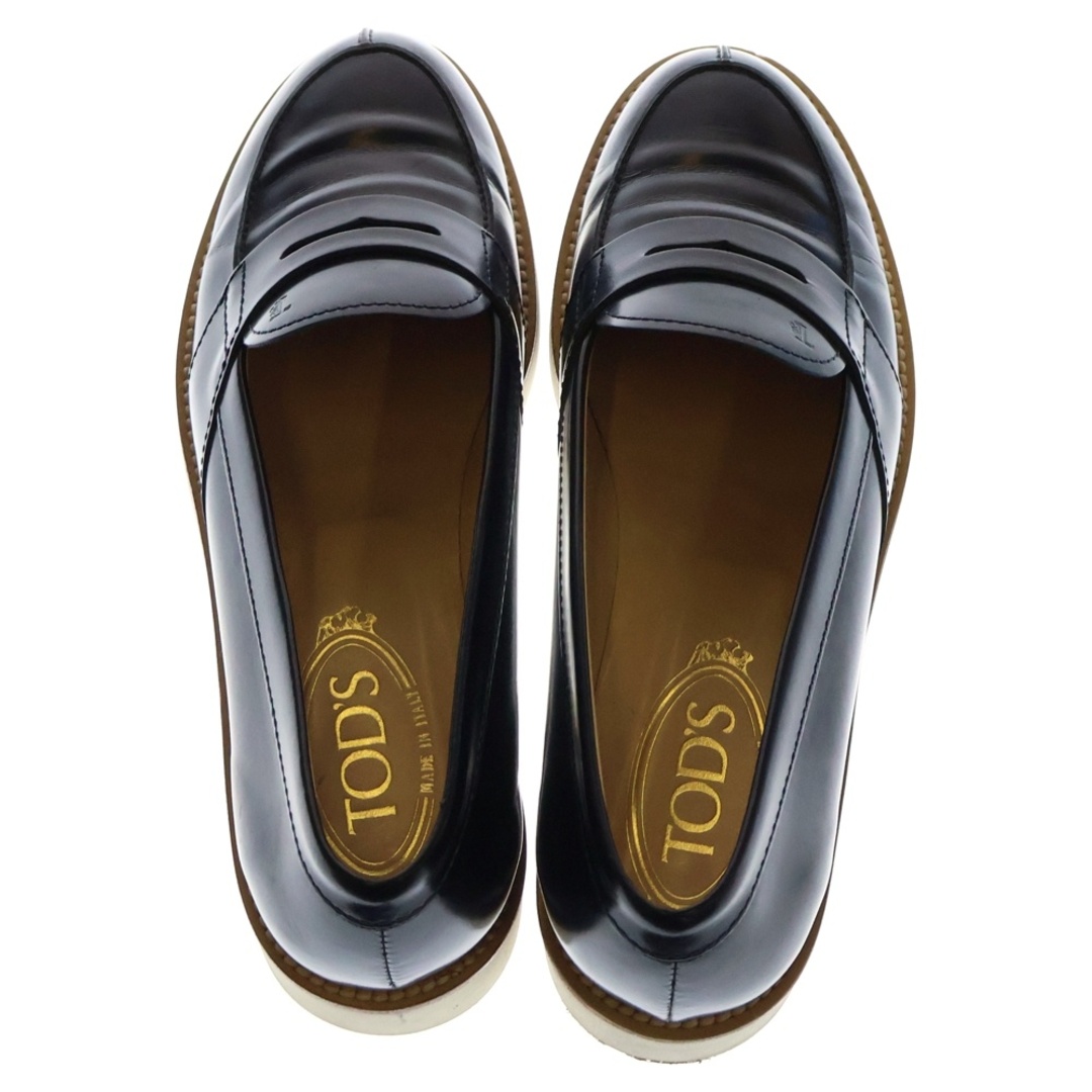 TOD'S(トッズ)のTOD'S トッズ コインローファー シューズ ネイビー レザー 37 レディースの靴/シューズ(その他)の商品写真