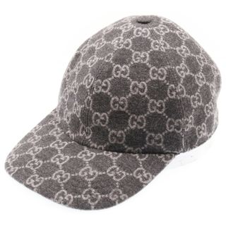 グッチ(GUCCI)のGUCCI グッチ GG フランネル ベースボールキャップ グレー 792827(キャップ)
