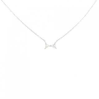 K18WG リボン ダイヤモンド ネックレス 0.20CT(ネックレス)