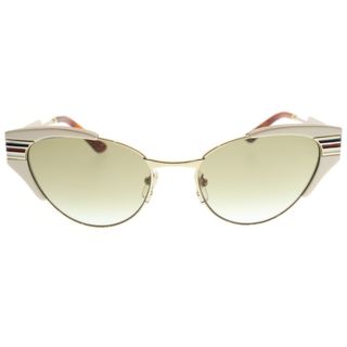 グッチ(GUCCI)のGUCCI グッチ トリコロール インターナショナル フィット サングラス アイウェア 眼鏡 ホワイト/ゴールド GG0522S(サングラス/メガネ)