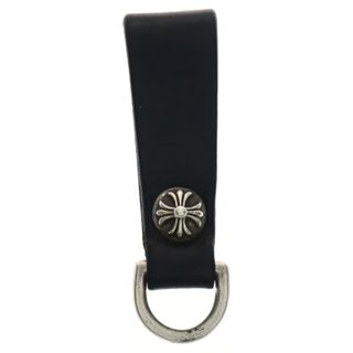 クロムハーツ(Chrome Hearts)のCHROME HEARTS クロムハーツ BELT LOOP レザーベルトループ クロスボールボタン ブラック/シルバー(その他)