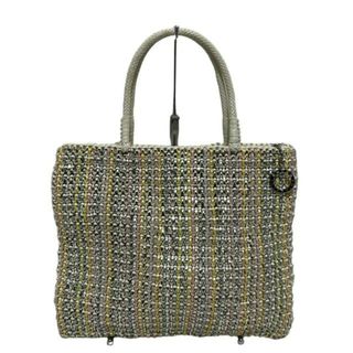 アンテプリマ(ANTEPRIMA)のANTEPRIMA(アンテプリマ) ハンドバッグ美品  ワイヤーバッグ 白×ピンク×マルチ(ハンドバッグ)
