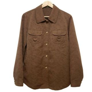レリアン(leilian)のLeilian(レリアン) 長袖シャツブラウス サイズ11 M レディース - ブラウン 刺繍(シャツ/ブラウス(長袖/七分))