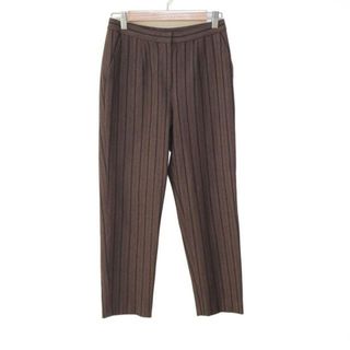 レリアン(leilian)のLeilian(レリアン) パンツ サイズ9 M レディース美品  - ブラウン×ダークブラウン×白 フルレングス/ストライプ(その他)