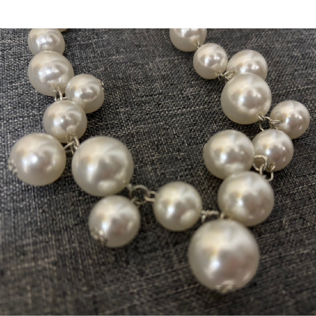 大小フェイクパールネックレス レディースのアクセサリー(ネックレス)の商品写真