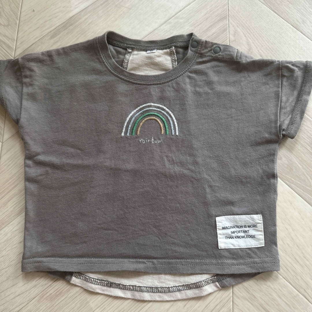虹 オシャレTシャツ  ベビー キッズ/ベビー/マタニティのベビー服(~85cm)(Ｔシャツ)の商品写真