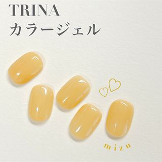 サイズオーダー　ネイルチップ　ワンカラー　イエロー　黄色　シンプル　夏(ネイルチップ)