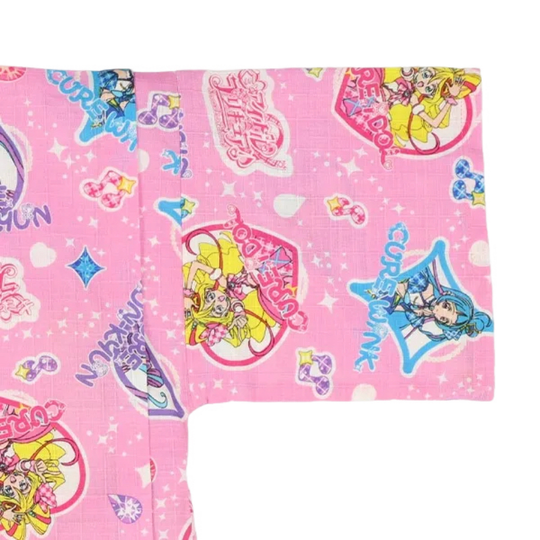 BANDAI(バンダイ)の130⭐️キミとアイドルプリキュア⭐️浴衣⭐️甚平⭐️甚兵衛⭐️ピンク⭐️女の子　 キッズ/ベビー/マタニティのキッズ服女の子用(90cm~)(甚平/浴衣)の商品写真