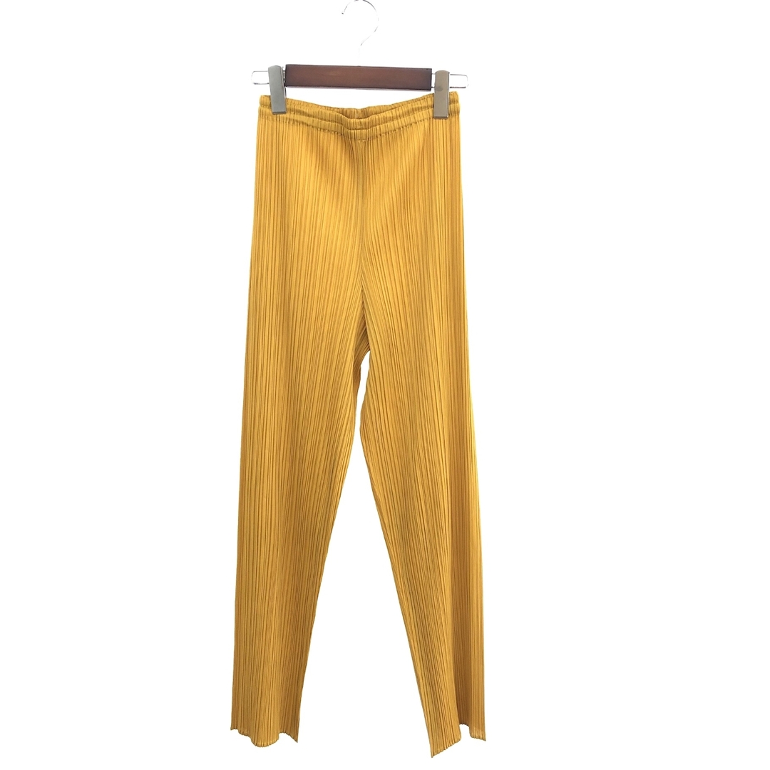 美品】プリーツプリーズ 長袖 クルーネック カットソー ストライプ F