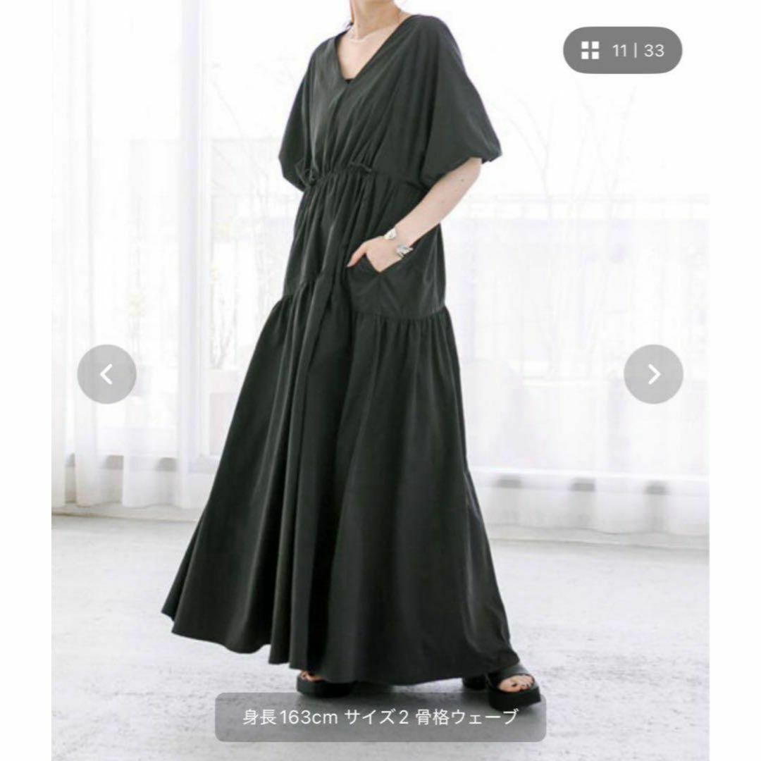 【美品】希少サイズ mystic ZOZO限定 ドロストギャザーワンピース 2 mystic - 【美品】希少サイズ mystic ZOZO限定 ドロストギャザー
