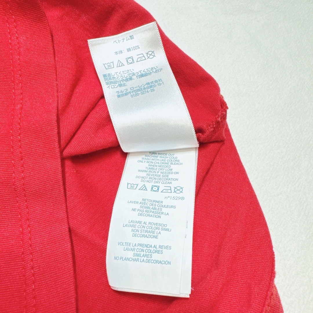 ポロベア Tシャツ 70 赤 半袖 ベビー服 赤ちゃん レッド ラルフローレン キッズ/ベビー/マタニティのベビー服(~85cm)(Ｔシャツ)の商品写真