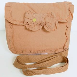 ピンクハウス(PINK HOUSE)のカネコイサオ★フリルとリボンが可愛いショルダーバッグ　オレンジ系　＊ｋ3895(ショルダーバッグ)