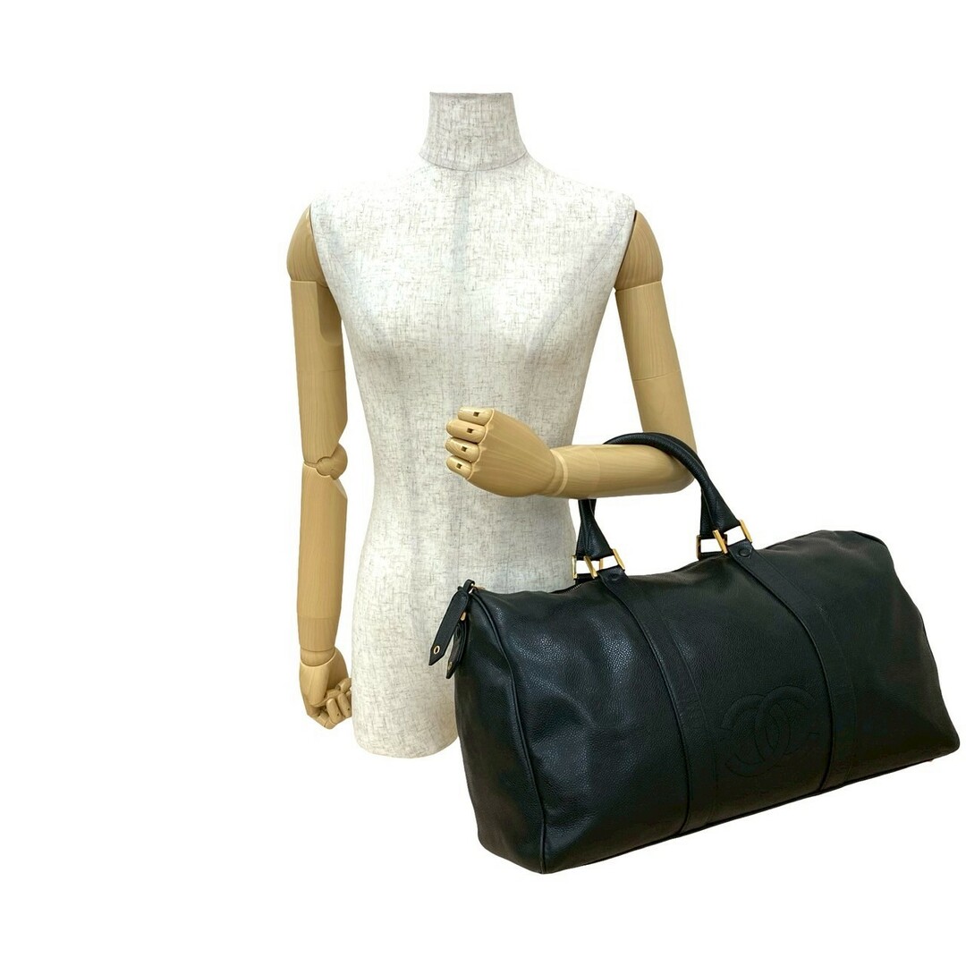シャネル カーフィアスキン ココマーク ボストンバッグ CHANEL - 極 美品 シール有 3番台 CHANEL シャネル ヴィンテージ