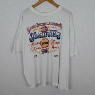 90s NBA ヒューストンロケッツ 1994 チャンピオン Tシャツ ホワイト XLサイズ メンズ 古着 ストリート(Tシャツ/カットソー(半袖/袖なし))