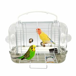 IYOIYA 鳥 キャリー インコ キャリーケース 止まり木付き 文鳥 ケージ (鳥)