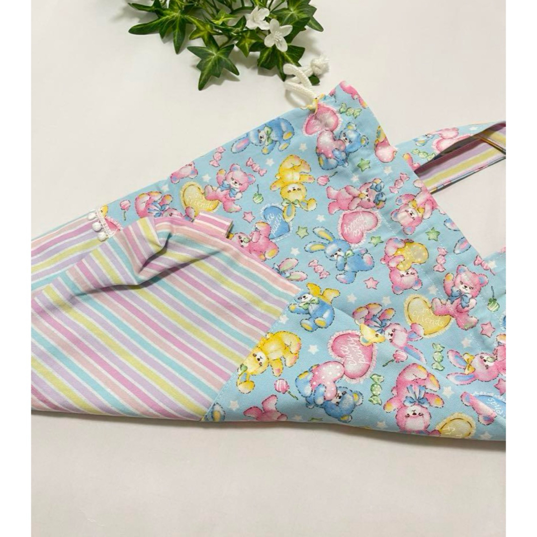 セール☆着替袋　ハンドメイド　女の子　レース キッズ/ベビー/マタニティのこども用バッグ(体操着入れ)の商品写真
