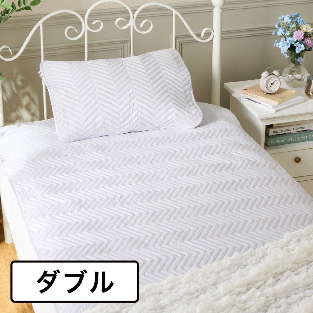 新品ｎｉｓｈｉｋａｗａ　西川 クールキーパーネオ 敷パッド ＜ダブル＞ インテリア/住まい/日用品の寝具(シーツ/カバー)の商品写真