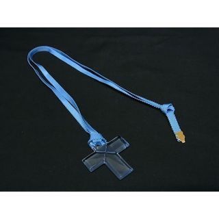 バカラ(Baccarat)の■新品■未使用■ Baccarat バカラ クロス クリスタルガラス クリスタルガラス ネックレス ペンダント ライトブルー系 FJ9852(ネックレス)