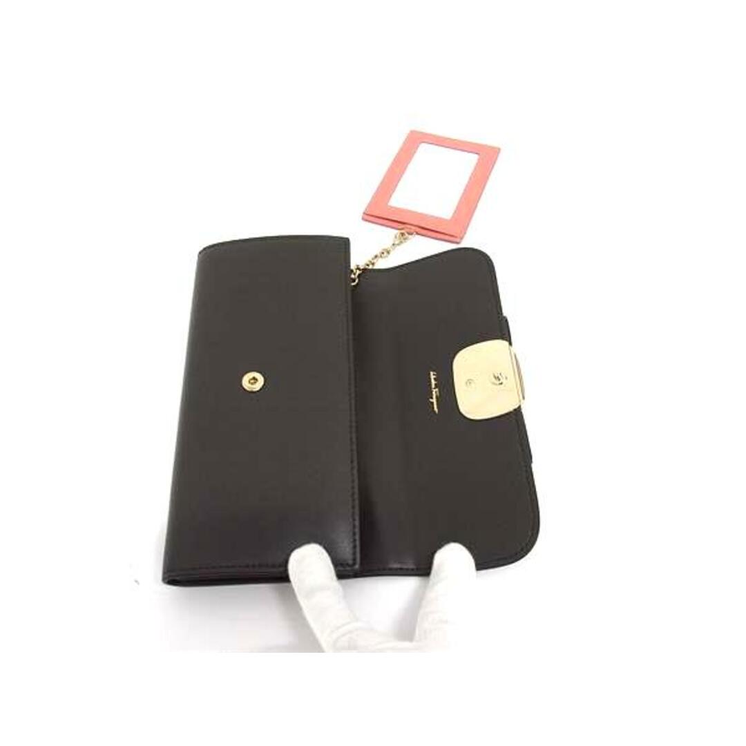 未使用品 サルヴァトーレフェラガモ ヴァラリボン レザー 三つ折り財布 青 Salvatore Ferragamo - □新品□未使用□ Salvatore Ferragamo
