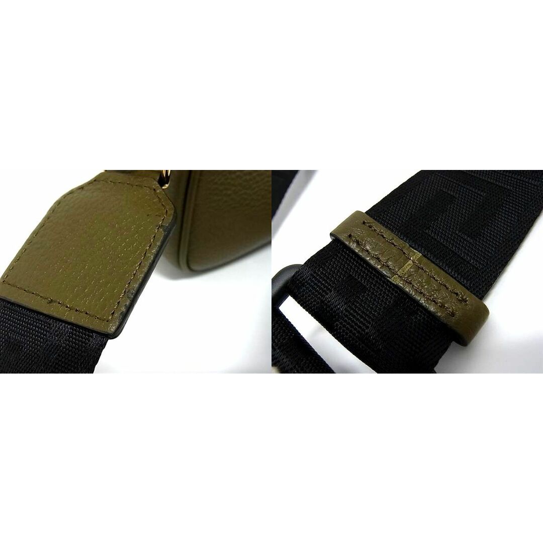 【Versace】ボディバッグ メデューサ グレカ レザー カーキ VERSACE - □新品同様□ VERSACE ヴェルサーチ メデューサ