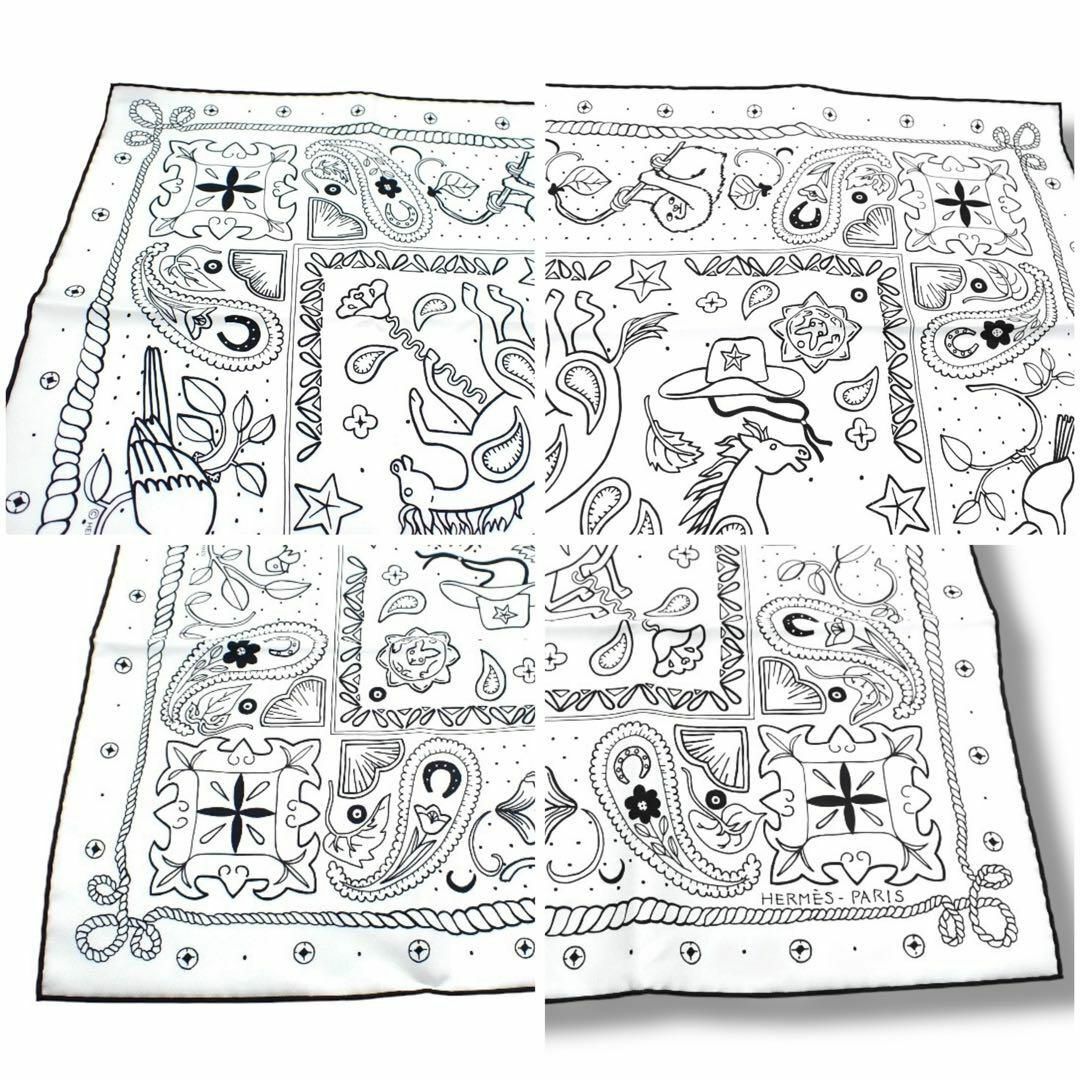 HERMES エルメスカレ55 アニマルバンダナ HERMES - HERMES エルメス カレ55 Animaux Bandana アニマル