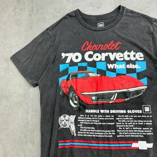 ヴィンテージ(VINTAGE)のシボレー　スポーツカー　チェッカーフラグ　gm　Tシャツ　古着　グレー　XL(Tシャツ/カットソー(半袖/袖なし))